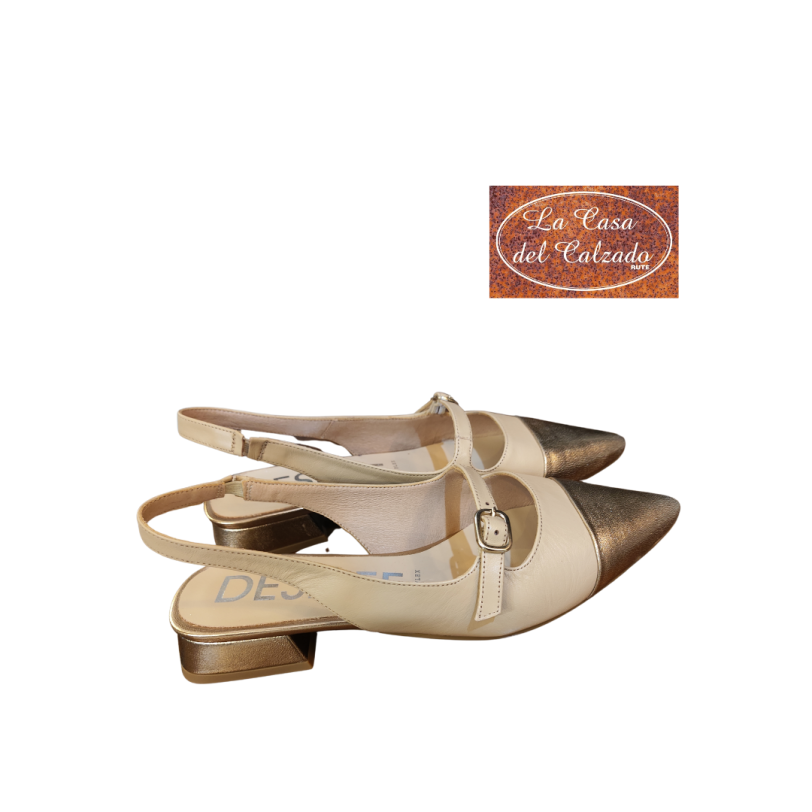 Zapato Desirée puntera metalizada